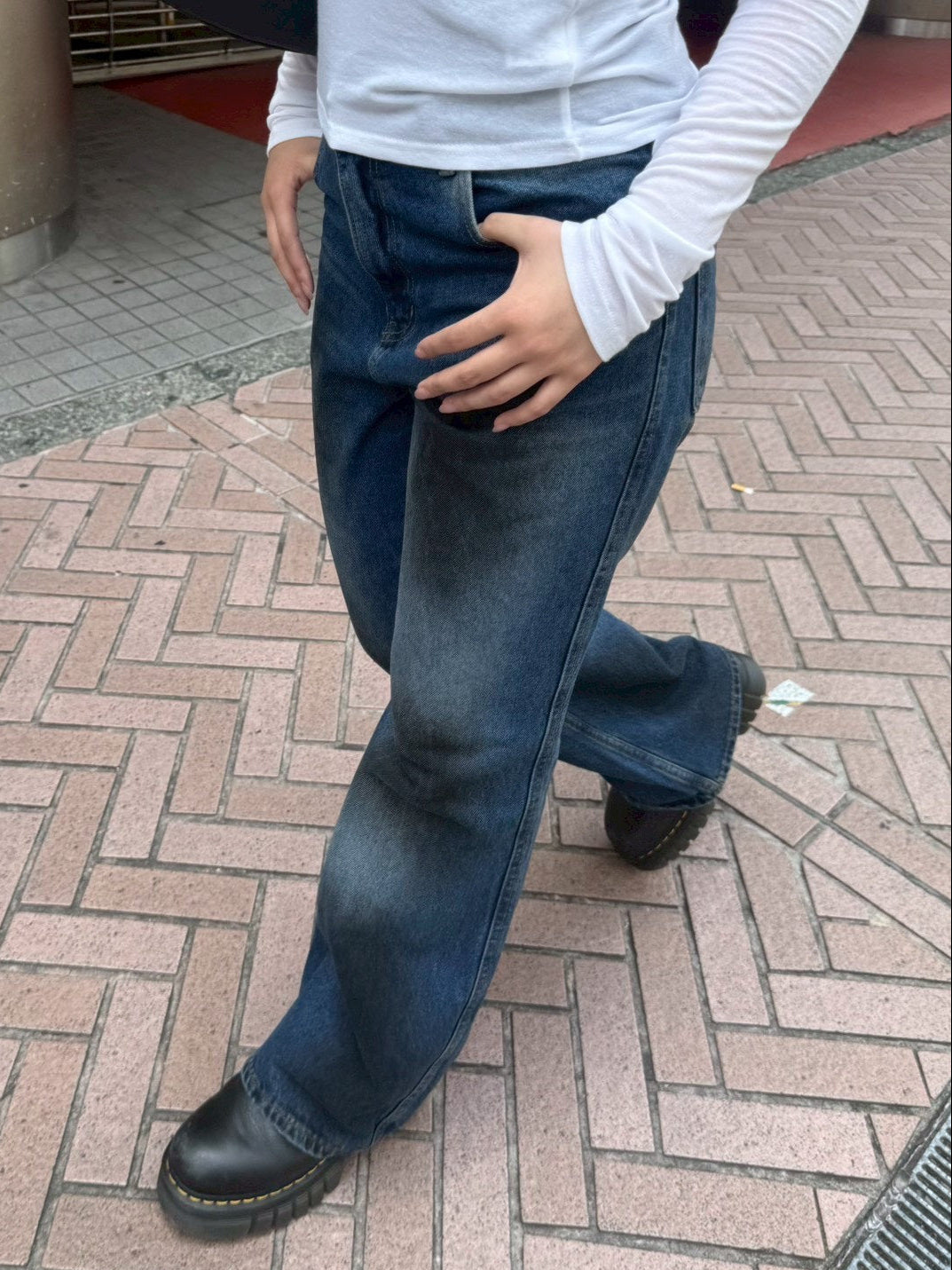 受注制【Chikashitsu +】dirty wash flare denim pants