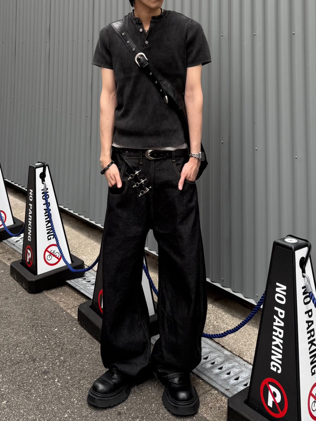 HEP FIVE店WEB限定受注制【Chikashitsu +】long buckle belt