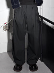 HEP FIVE店WEB限定受注制【Chikashitsu +】double tuck stripe slacks
