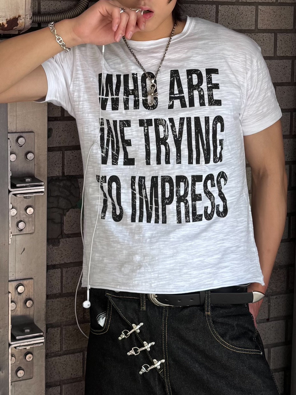 HEP FIVE店WEB限定受注制【Chikashitsu +】graphics slub cropped tee (4color)