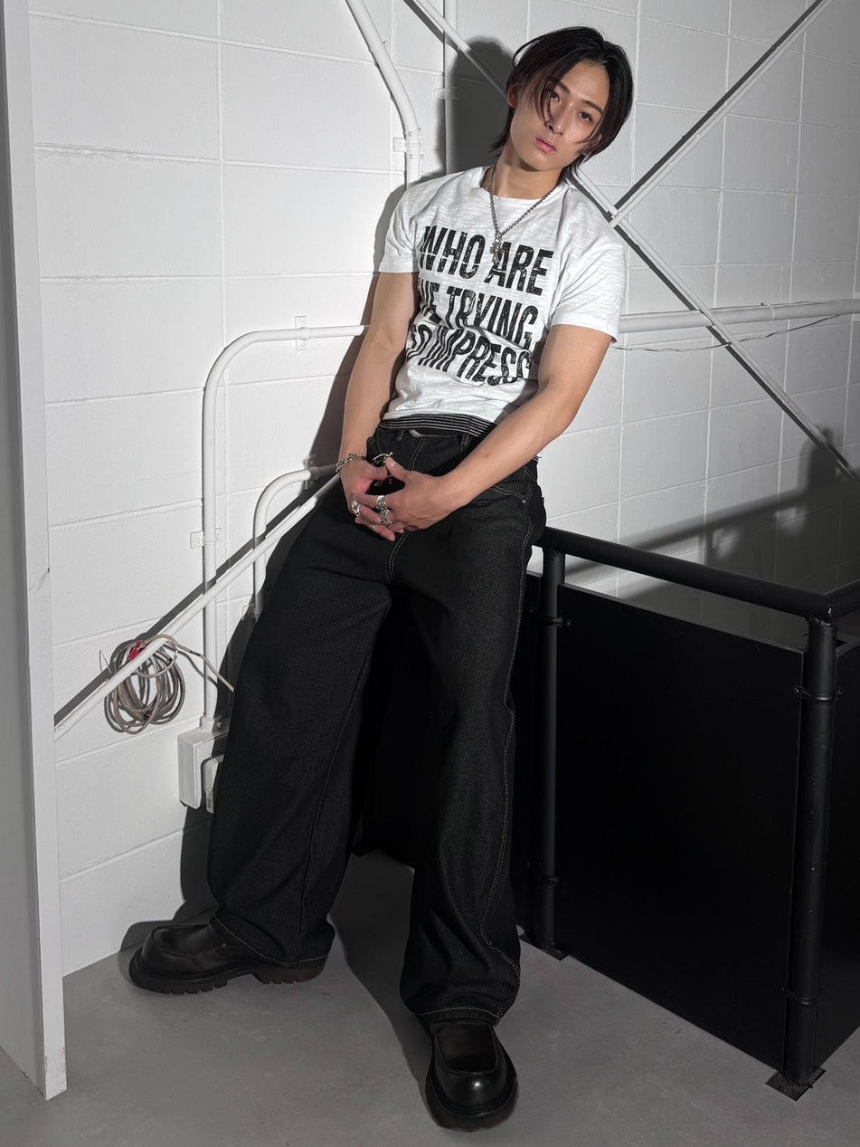 HEP FIVE店WEB限定受注制【Chikashitsu +】graphics slub cropped tee (4color)