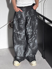 HEP FIVE店WEB限定受注制【Chikashitsu +】art washing studs denim pants
