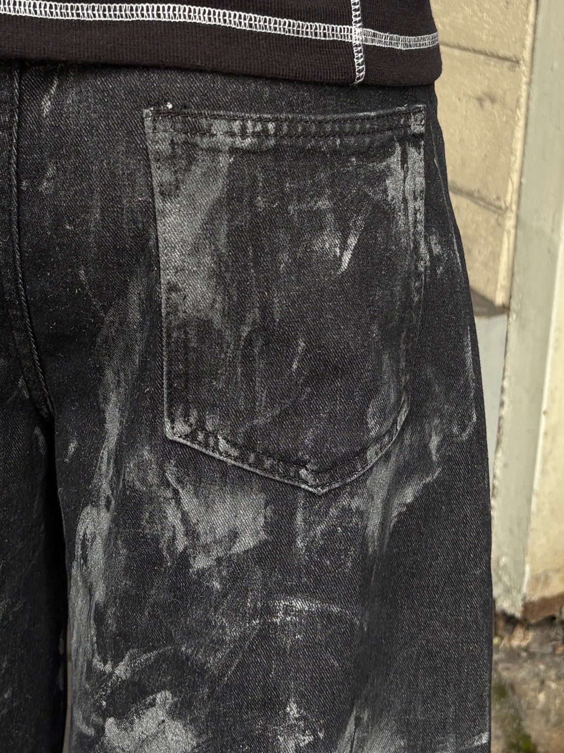 HEP FIVE店WEB限定受注制【Chikashitsu +】art washing studs denim pants