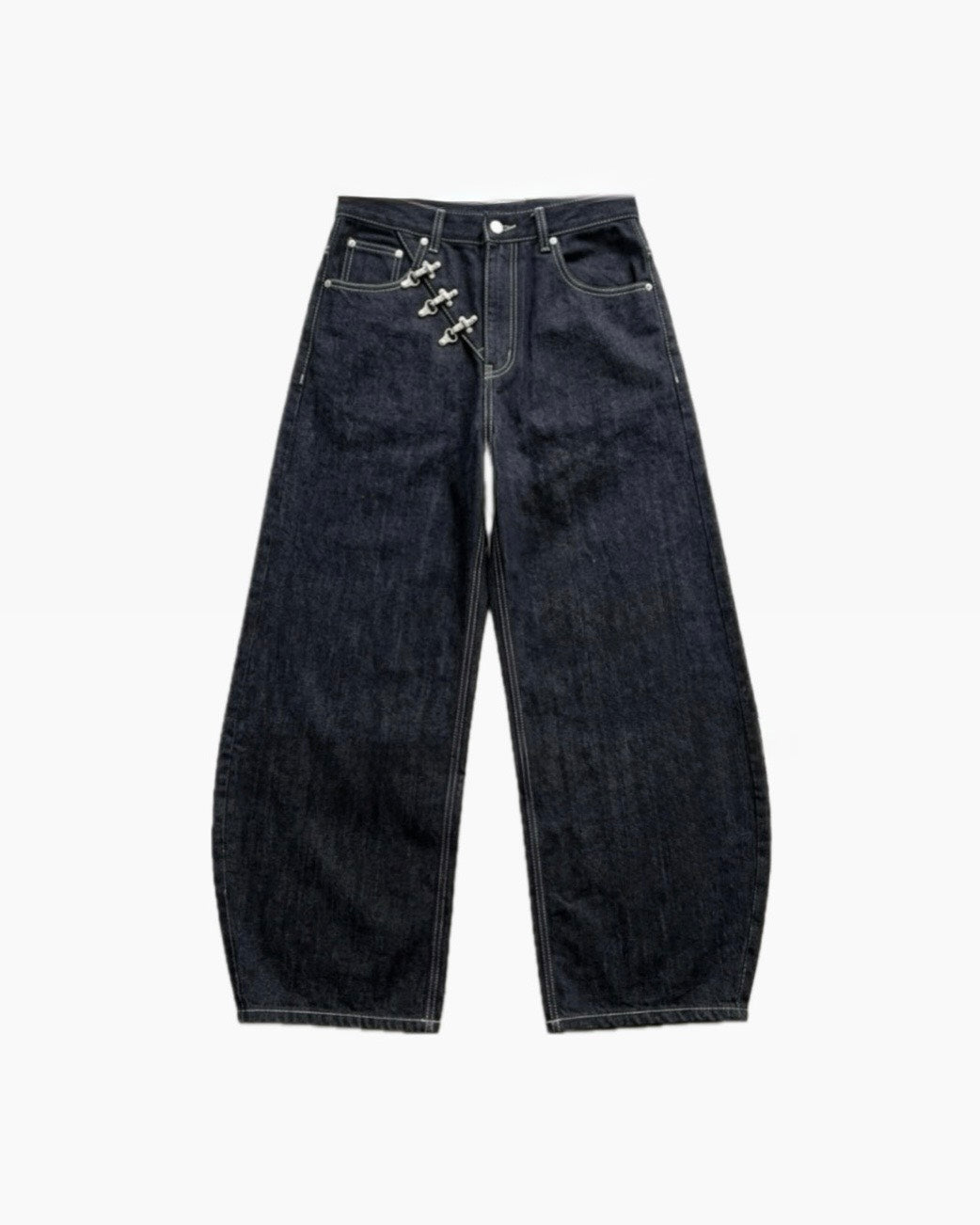 HEP FIVE店WEB限定受注制【Chikashitsu +】buckle point denim pants