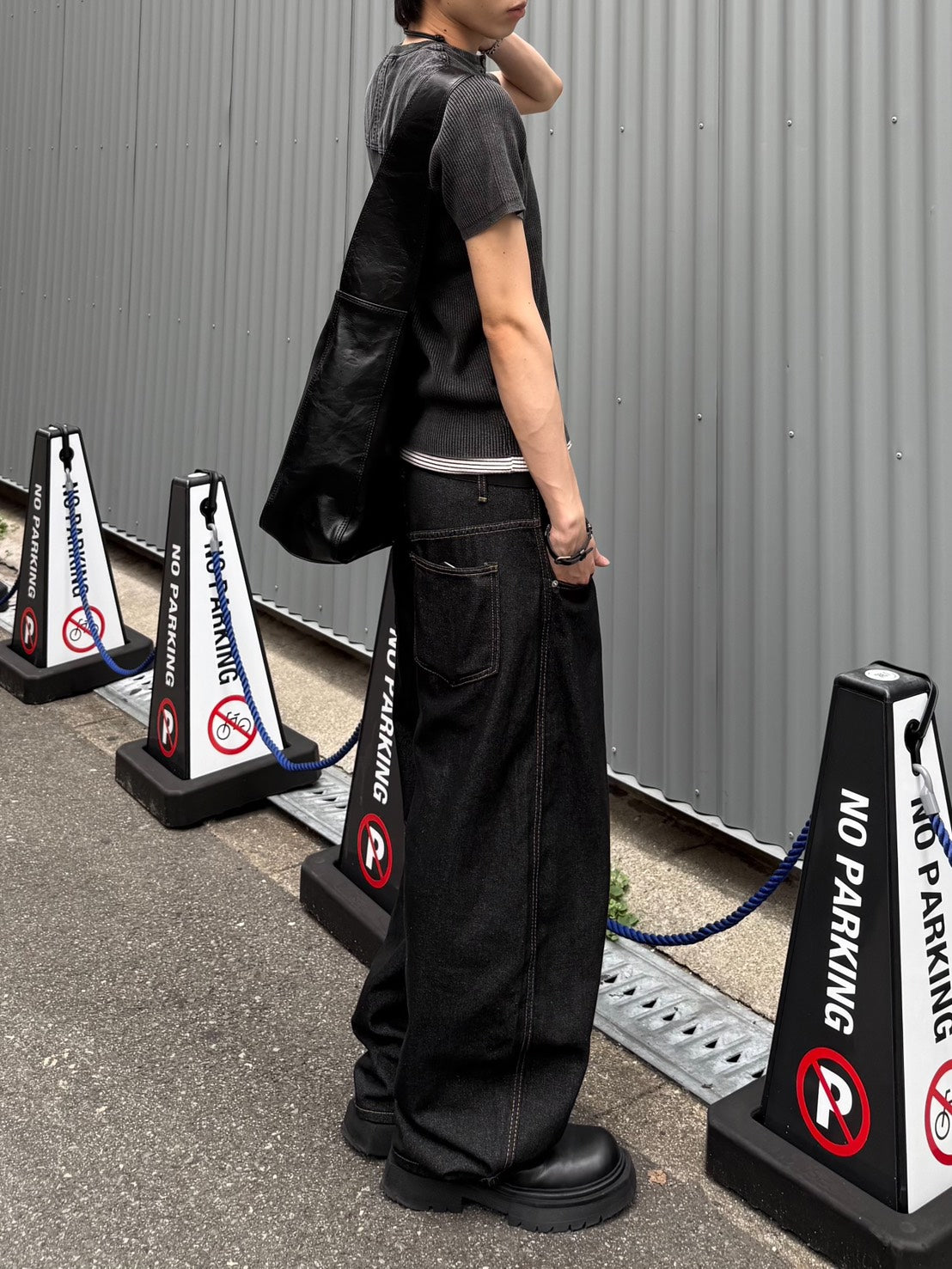 HEP FIVE店WEB限定受注制【Chikashitsu +】buckle point denim pants