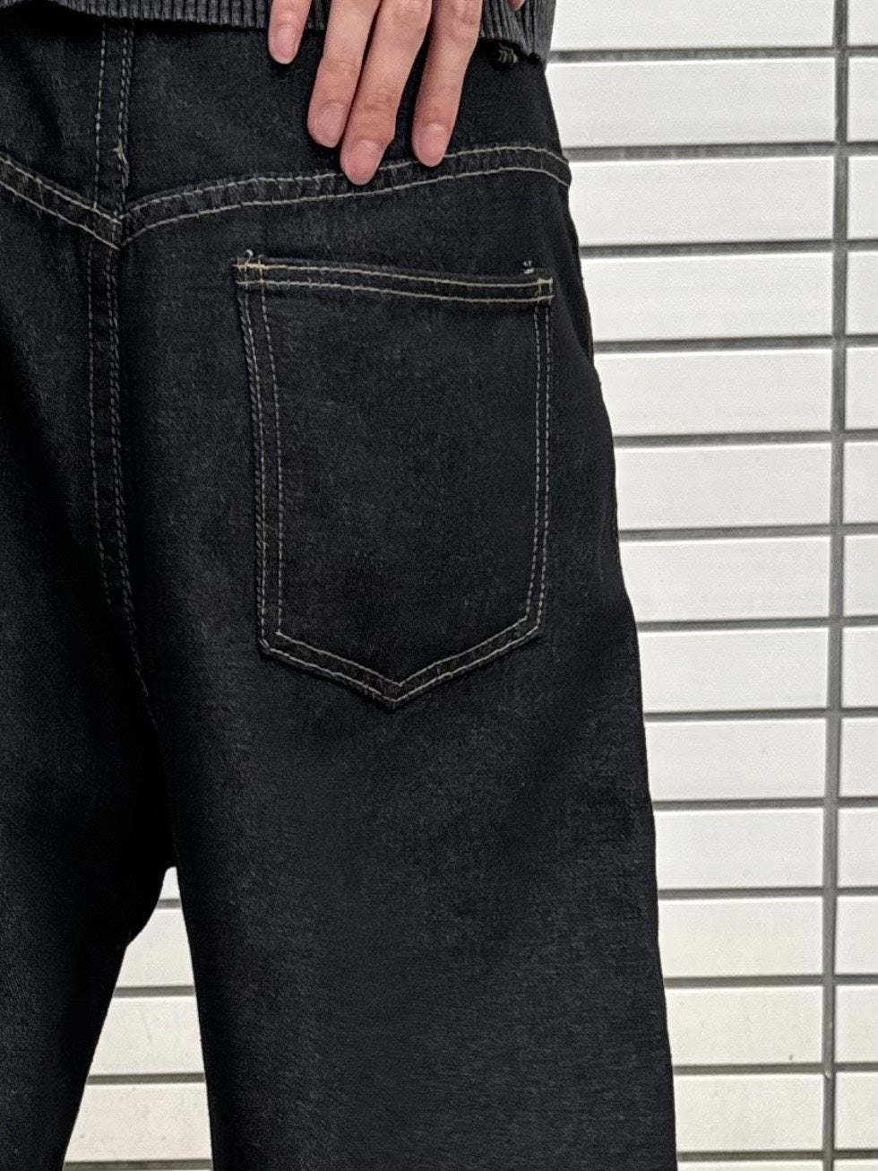HEP FIVE店WEB限定受注制【Chikashitsu +】buckle point denim pants