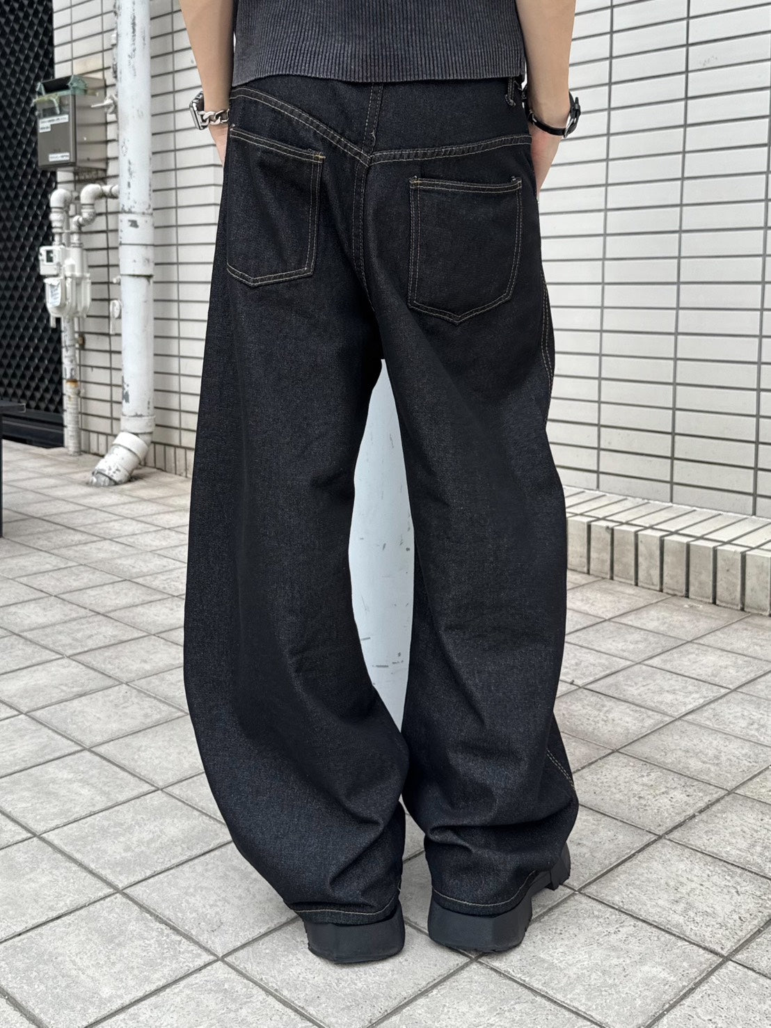 HEP FIVE店WEB限定受注制【Chikashitsu +】buckle point denim pants