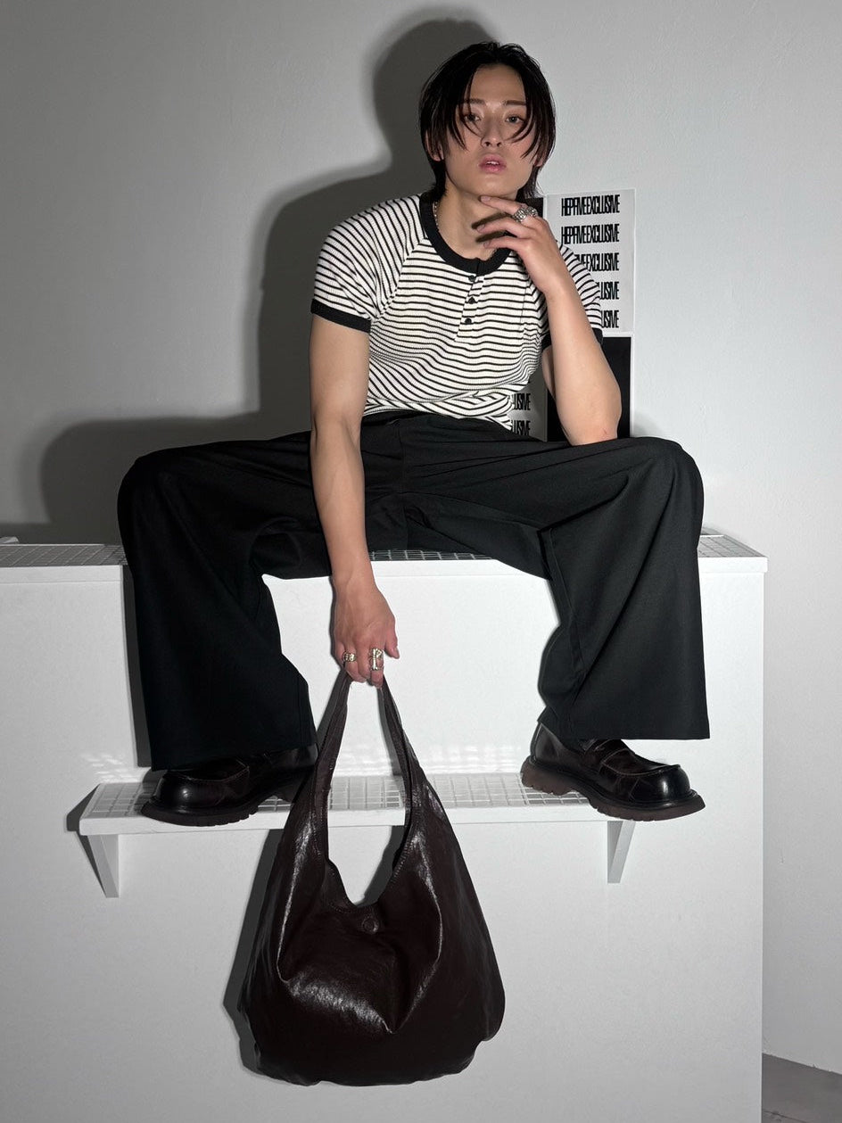 HEP FIVE店WEB限定受注制【Chikashitsu +】coating leather shoulder bag (3color)