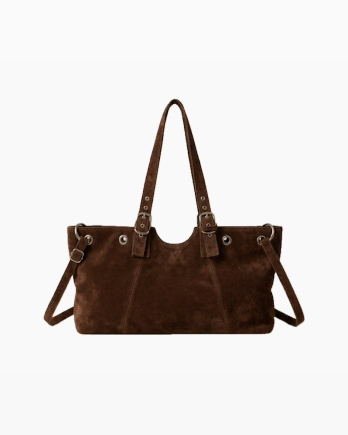 HEP FIVE店WEB限定受注制【Chikashitsu +】eyelet suede shoulder bag (2color)