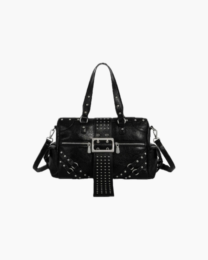 HEP FIVE店WEB限定受注制【Chikashitsu +】studs leather belt bag