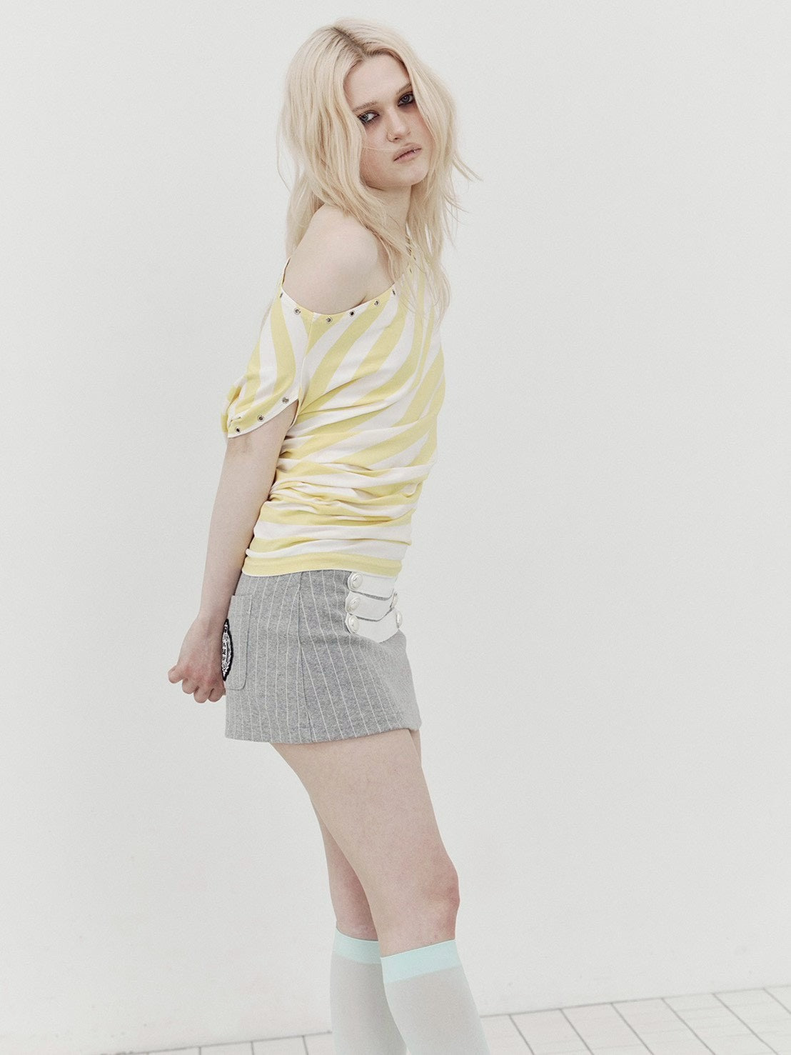 【SETUP-EXE】STRIPE NAPOLEON SKIRT PANTS