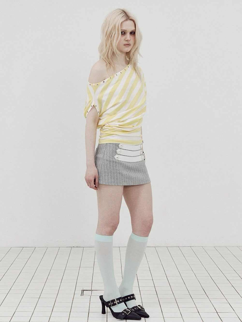 【SETUP-EXE】STRIPE NAPOLEON SKIRT PANTS