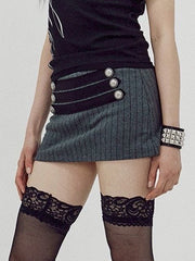 【SETUP-EXE】STRIPE NAPOLEON SKIRT PANTS