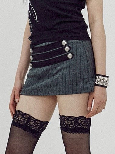 【SETUP-EXE】STRIPE NAPOLEON SKIRT PANTS