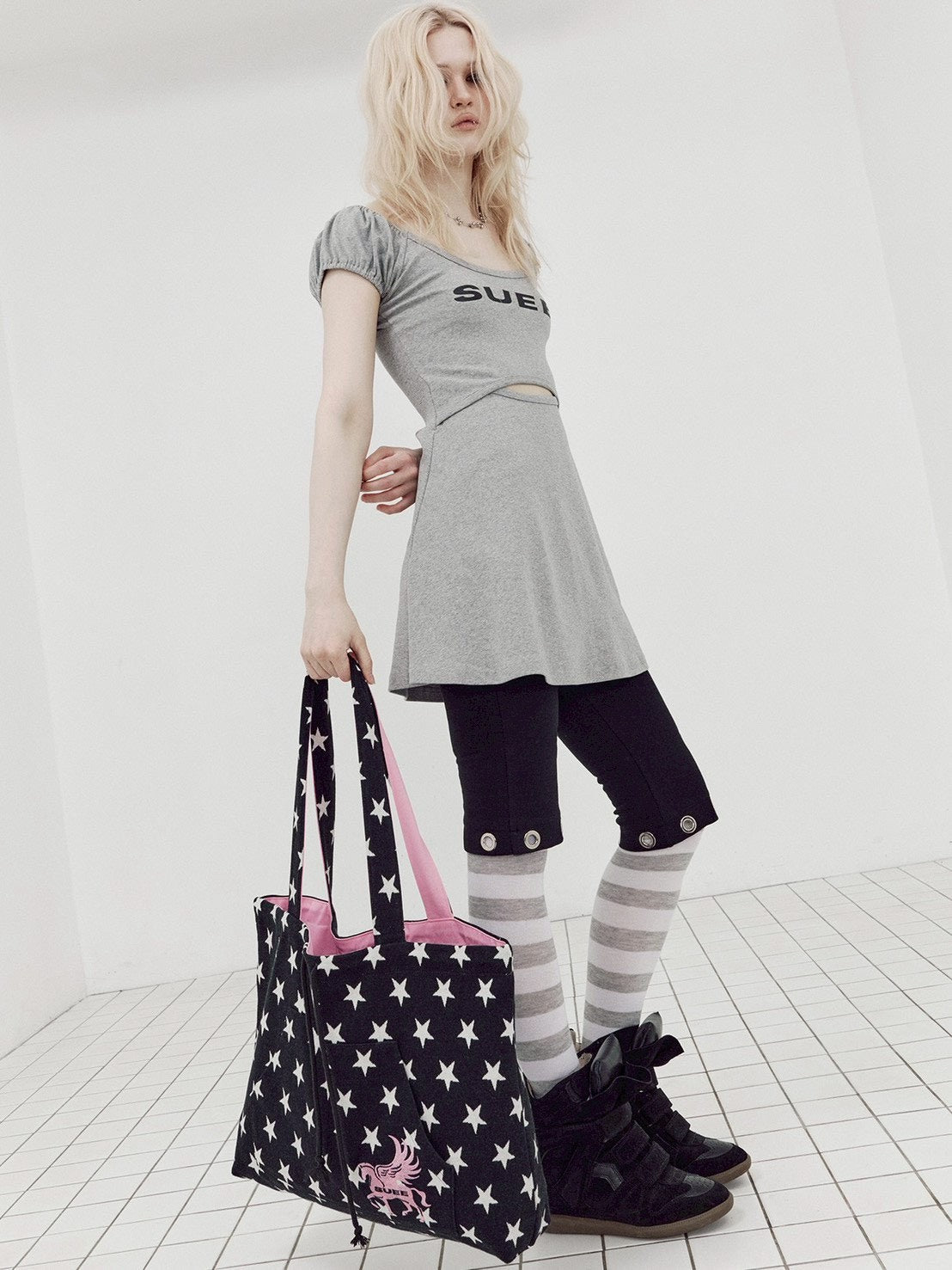 【SETUP-EXE】STAR HOODIE SHOPPER BAG