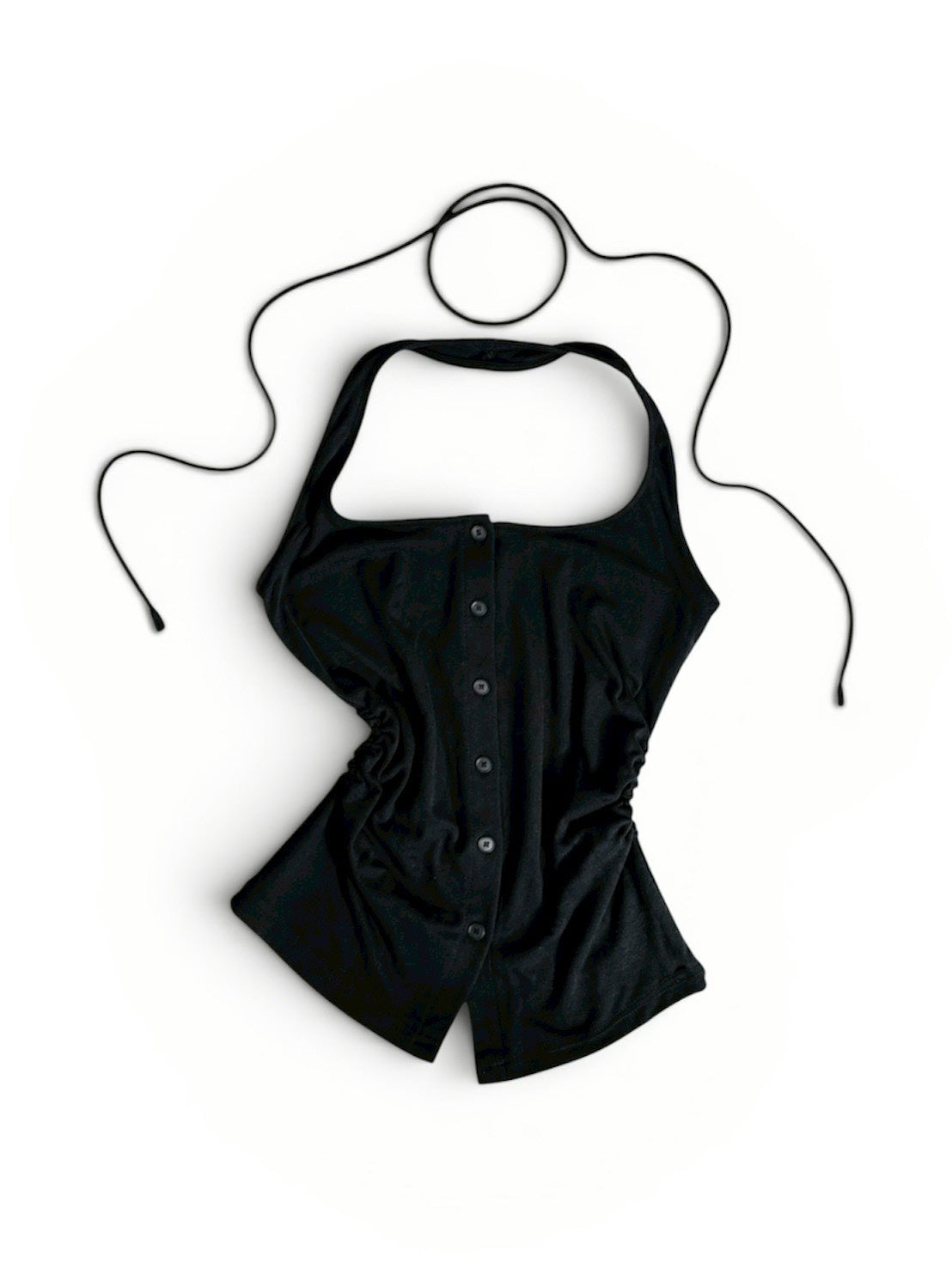 受注制【OaKS】eyelet halter tank top (2color)