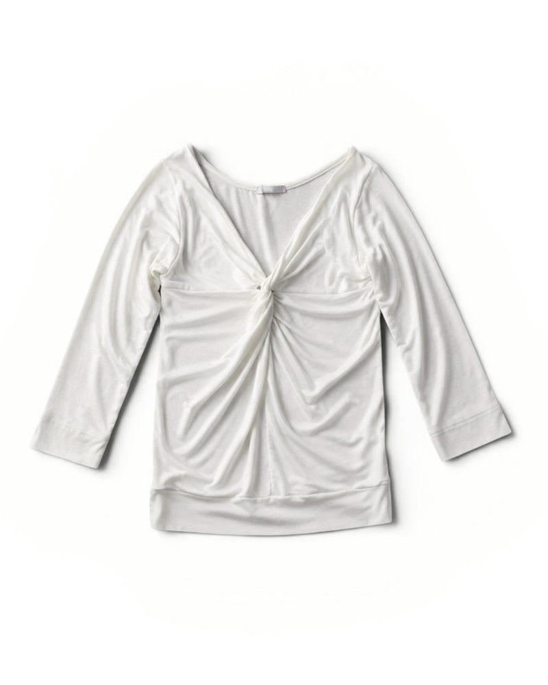【OaKS】twisted 7 length sleeve t-shirt (2color)