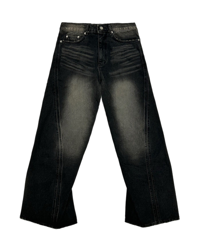 【OaKS】Three-dimensional denim pants (2color)