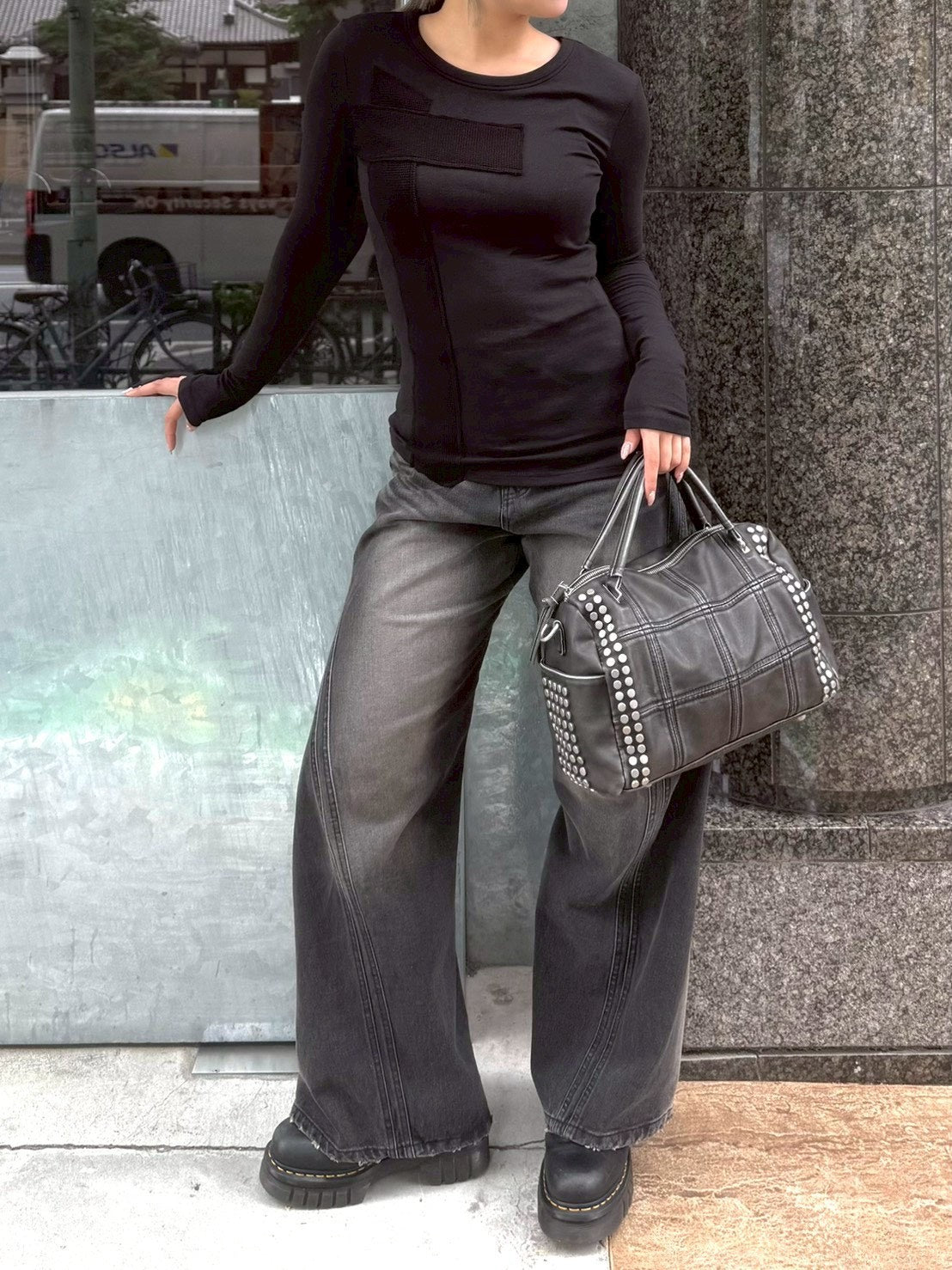 【OaKS】Three-dimensional denim pants (2color)