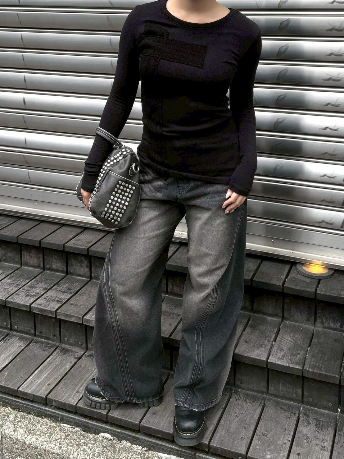 【OaKS】Three-dimensional denim pants (2color)