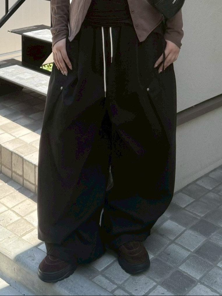 受注制【OaKS】work rivet pin-tuck pants (3color)