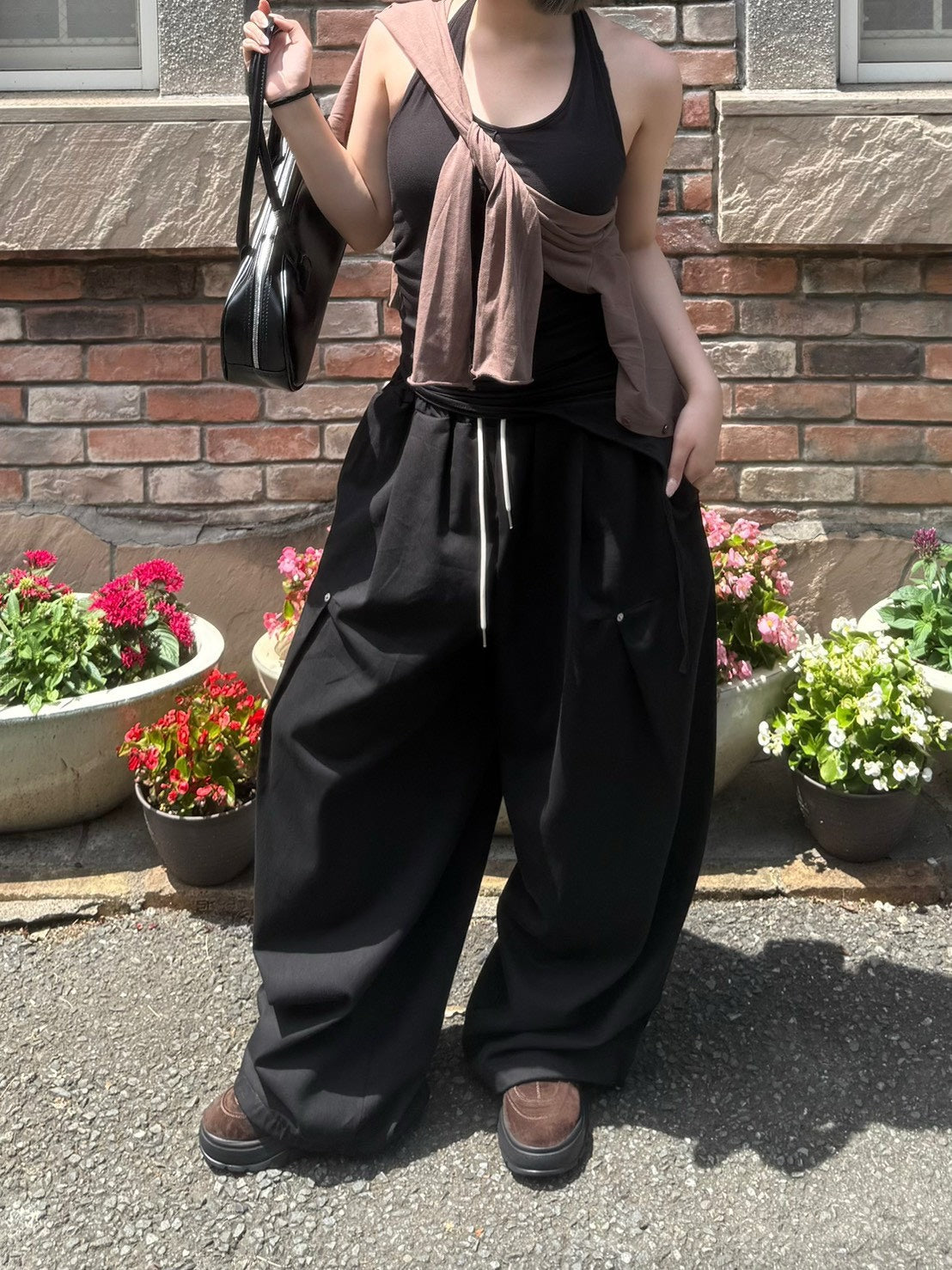 受注制【OaKS】work rivet pin-tuck pants (3color)