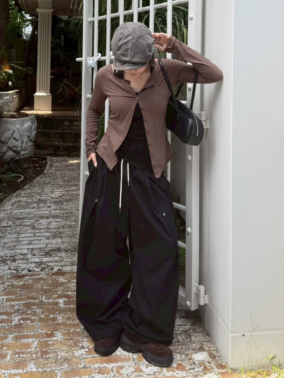 受注制【OaKS】work rivet pin-tuck pants (3color)
