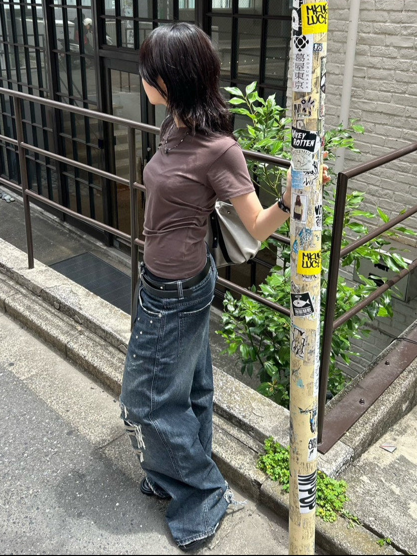 【OaKS】pintuck pleated t-shirt (3color)
