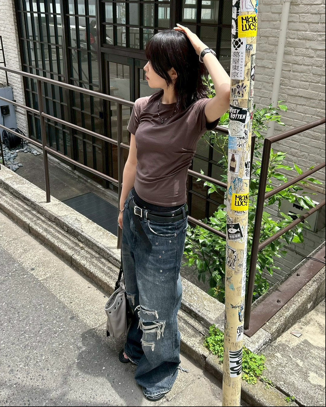 【OaKS】pintuck pleated t-shirt (3color)