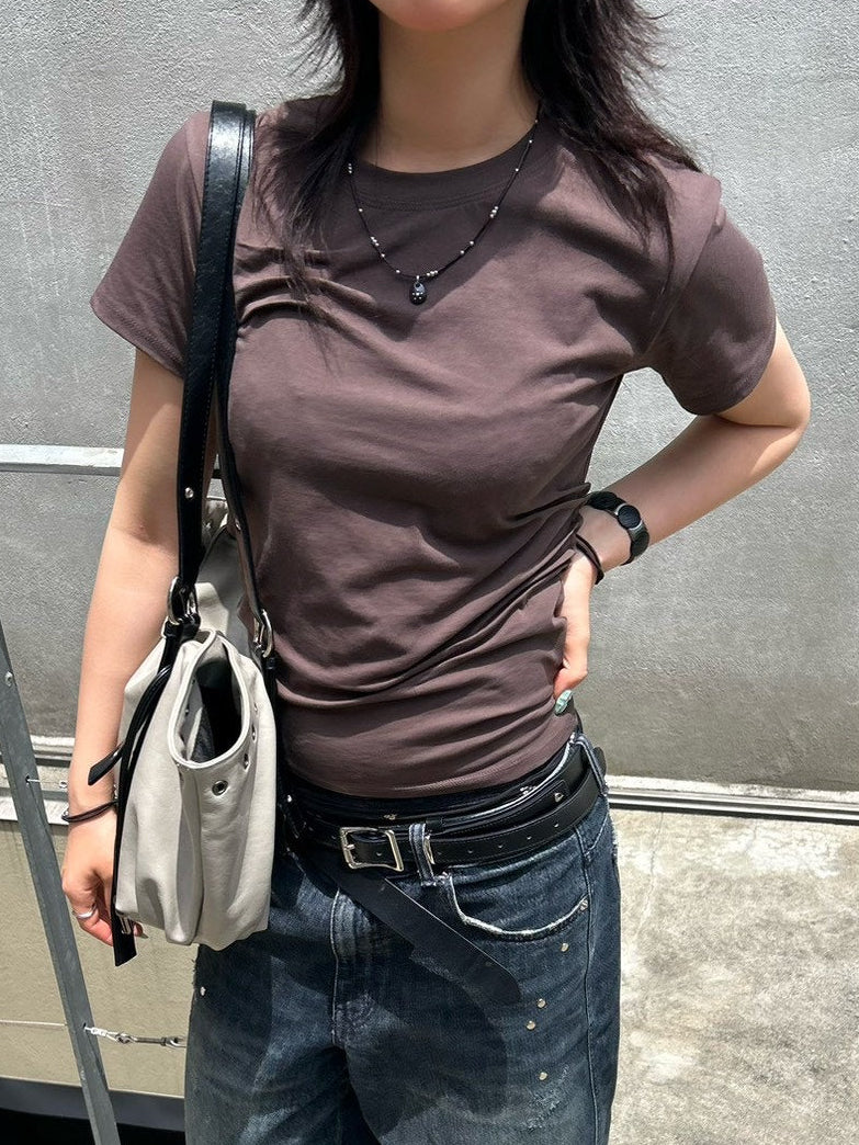 【OaKS】pintuck pleated t-shirt (3color)