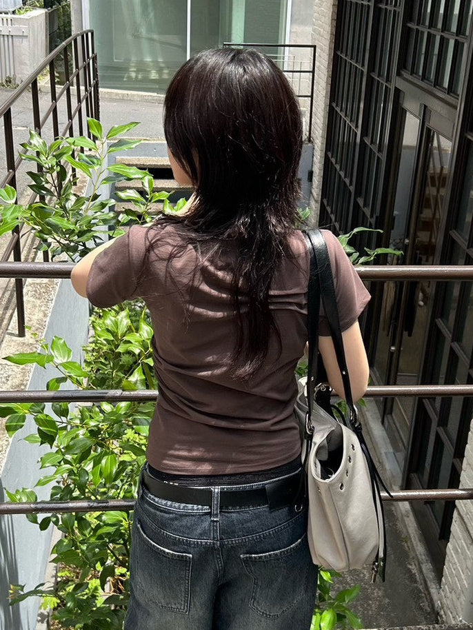 【OaKS】pintuck pleated t-shirt (3color)