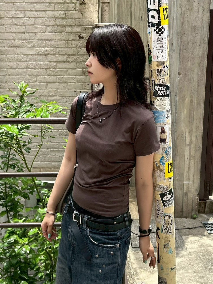 【OaKS】pintuck pleated t-shirt (3color)