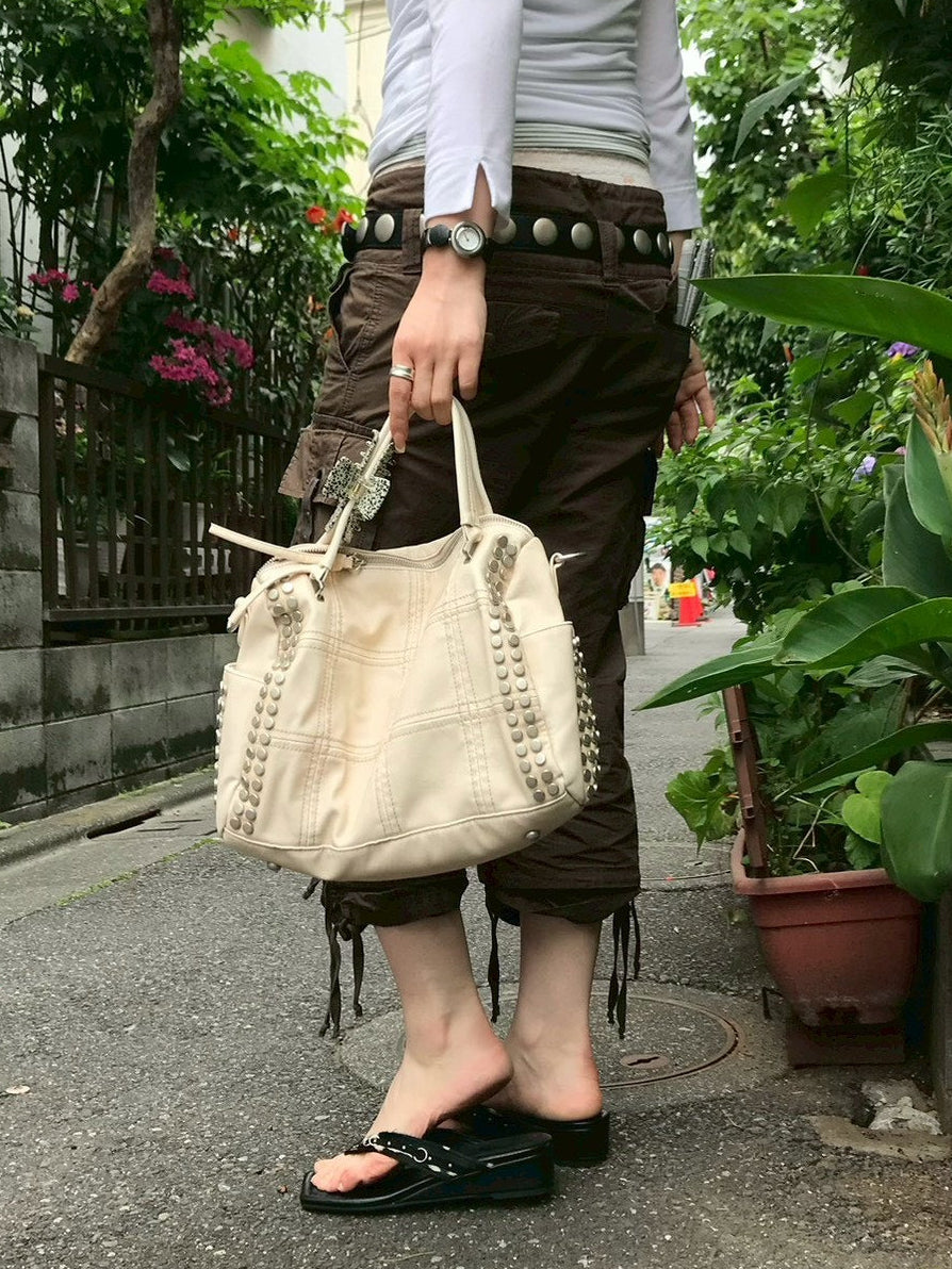 受注制【OaKS】vintage metallic shoulder bag (2color)