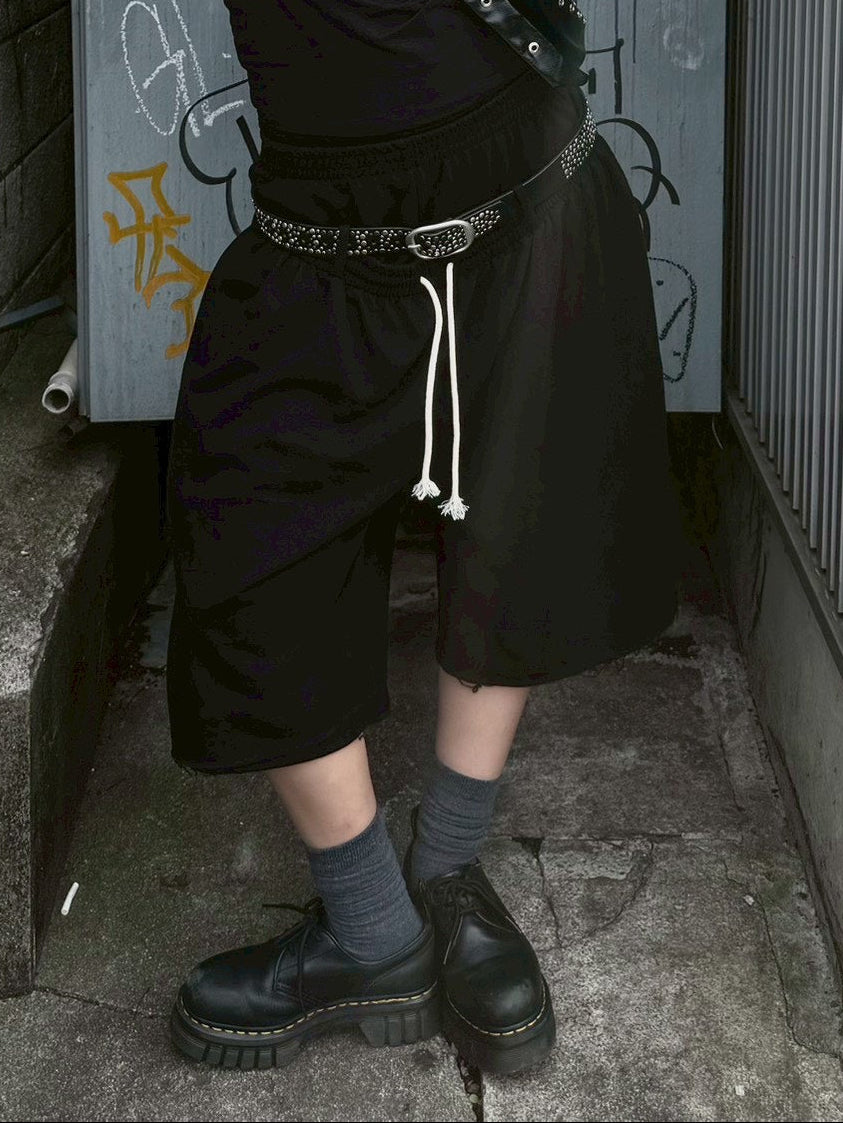 受注制【OaKS】layered sweat shorts (2color)