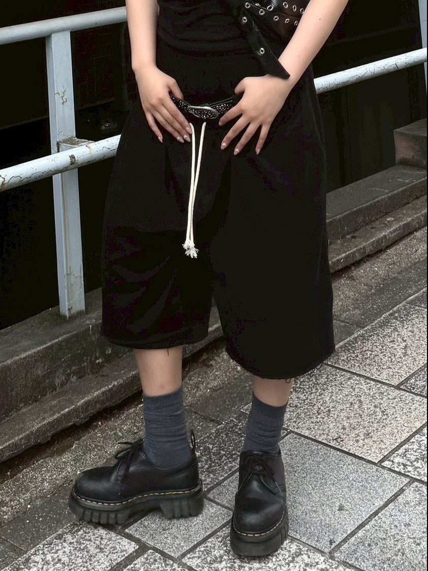 受注制【OaKS】layered sweat shorts (2color)