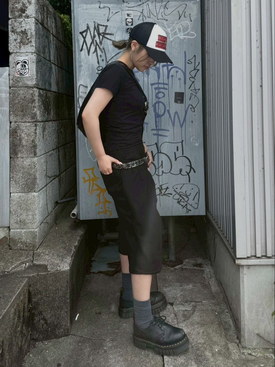 受注制【OaKS】layered sweat shorts (2color)