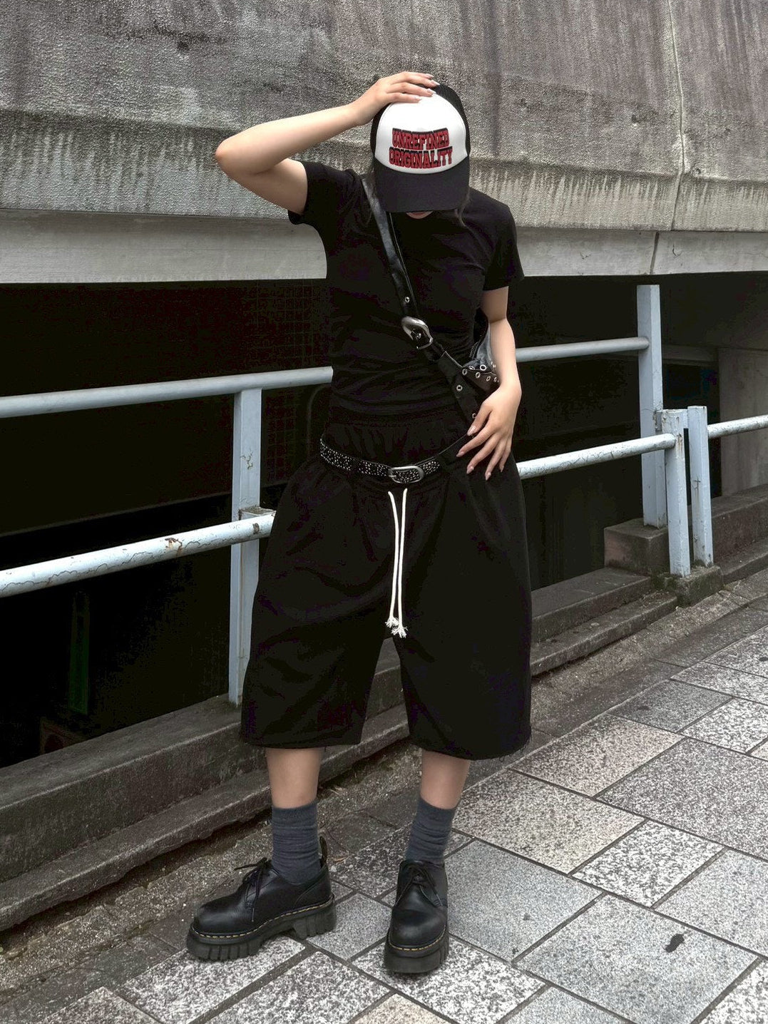 受注制【OaKS】layered sweat shorts (2color)