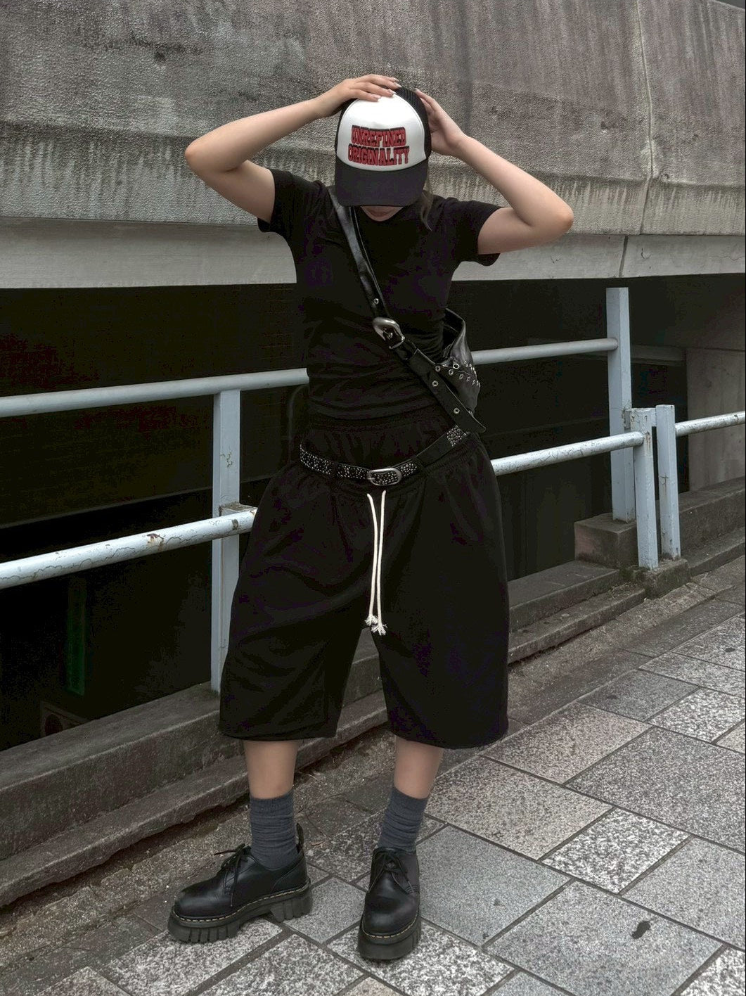 受注制【OaKS】layered sweat shorts (2color)