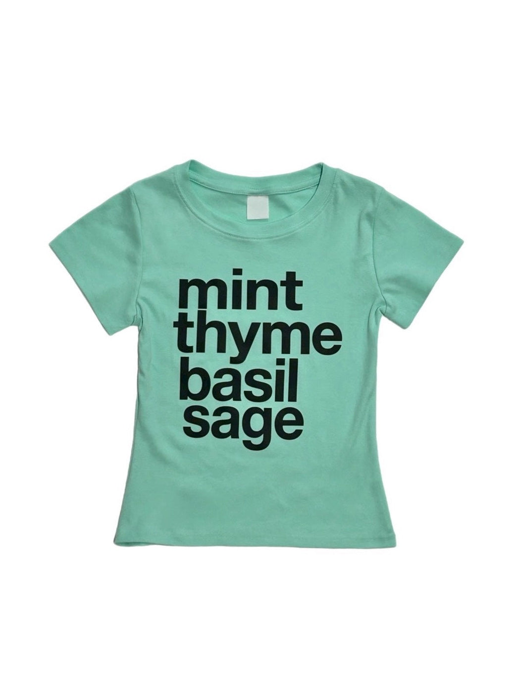 受注制【OaKS】herb logo baby tee (4color)