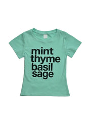 受注制【OaKS】herb logo baby tee (4color)