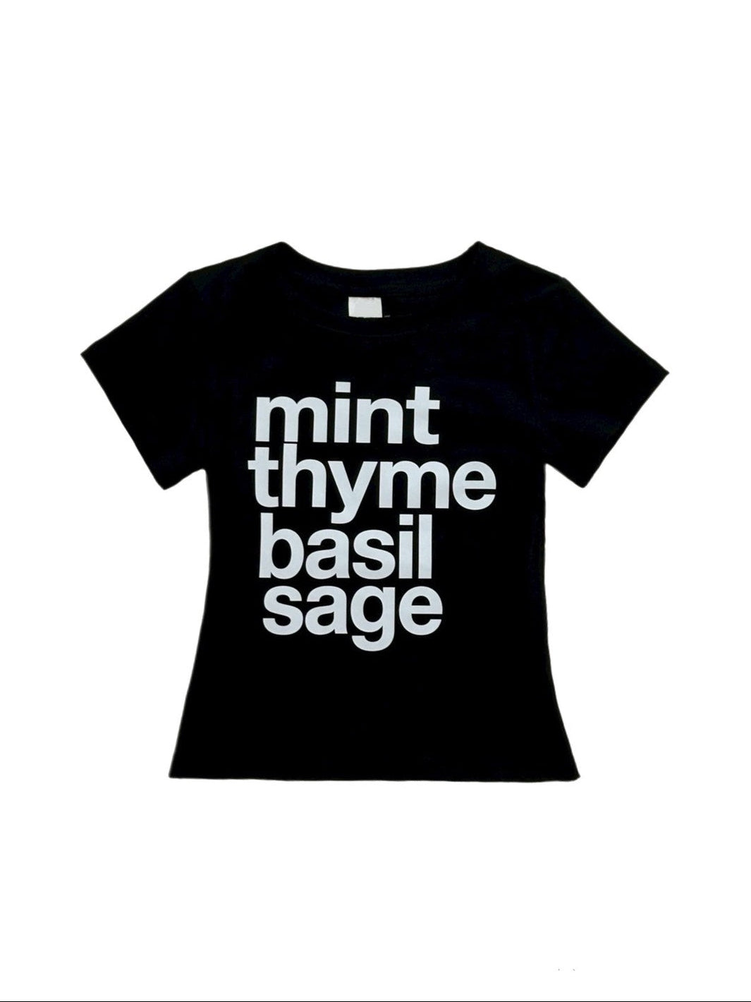 受注制【OaKS】herb logo baby tee (4color)