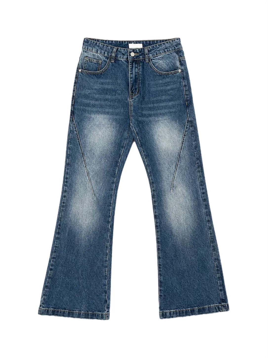 受注制【Chikashitsu +】washed bootscut denim pants(black)