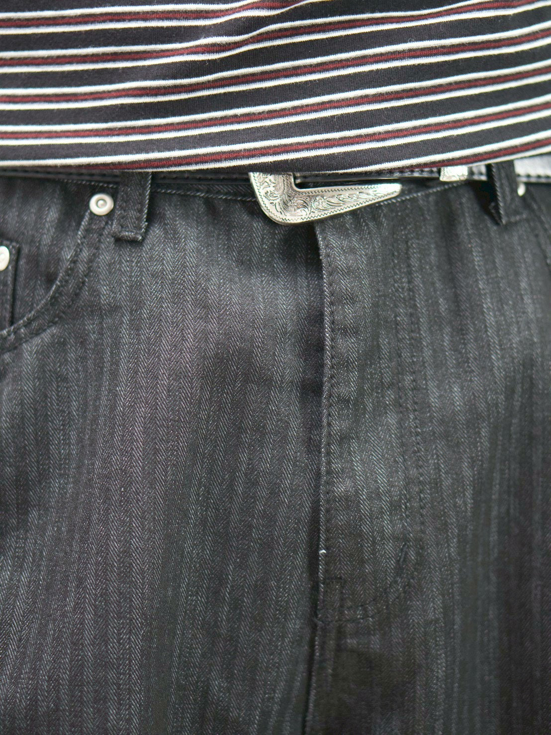 受注制【Chikashitsu +】herringbone curve pants (2color)