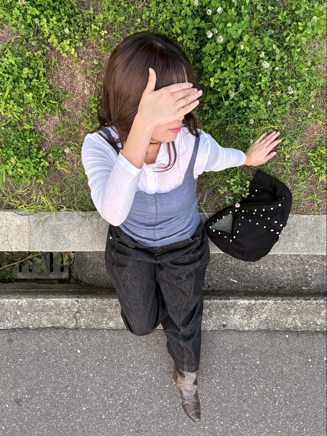 【OaKS】see-through sleeveless top (4color)