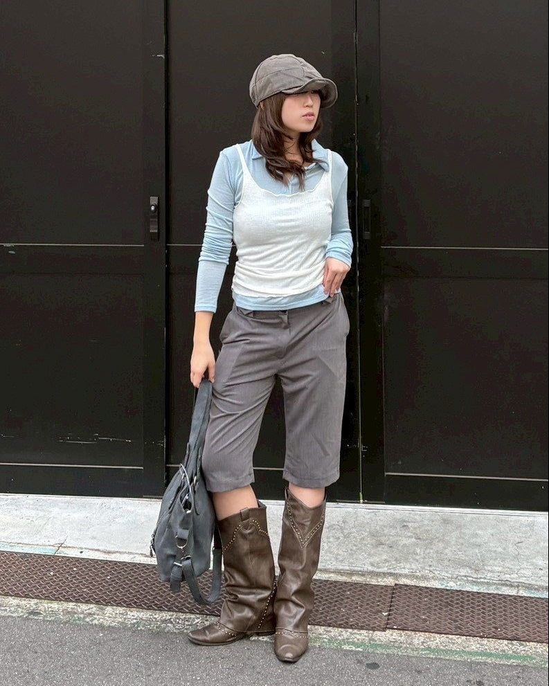 【OaKS】see-through sleeveless top (4color)