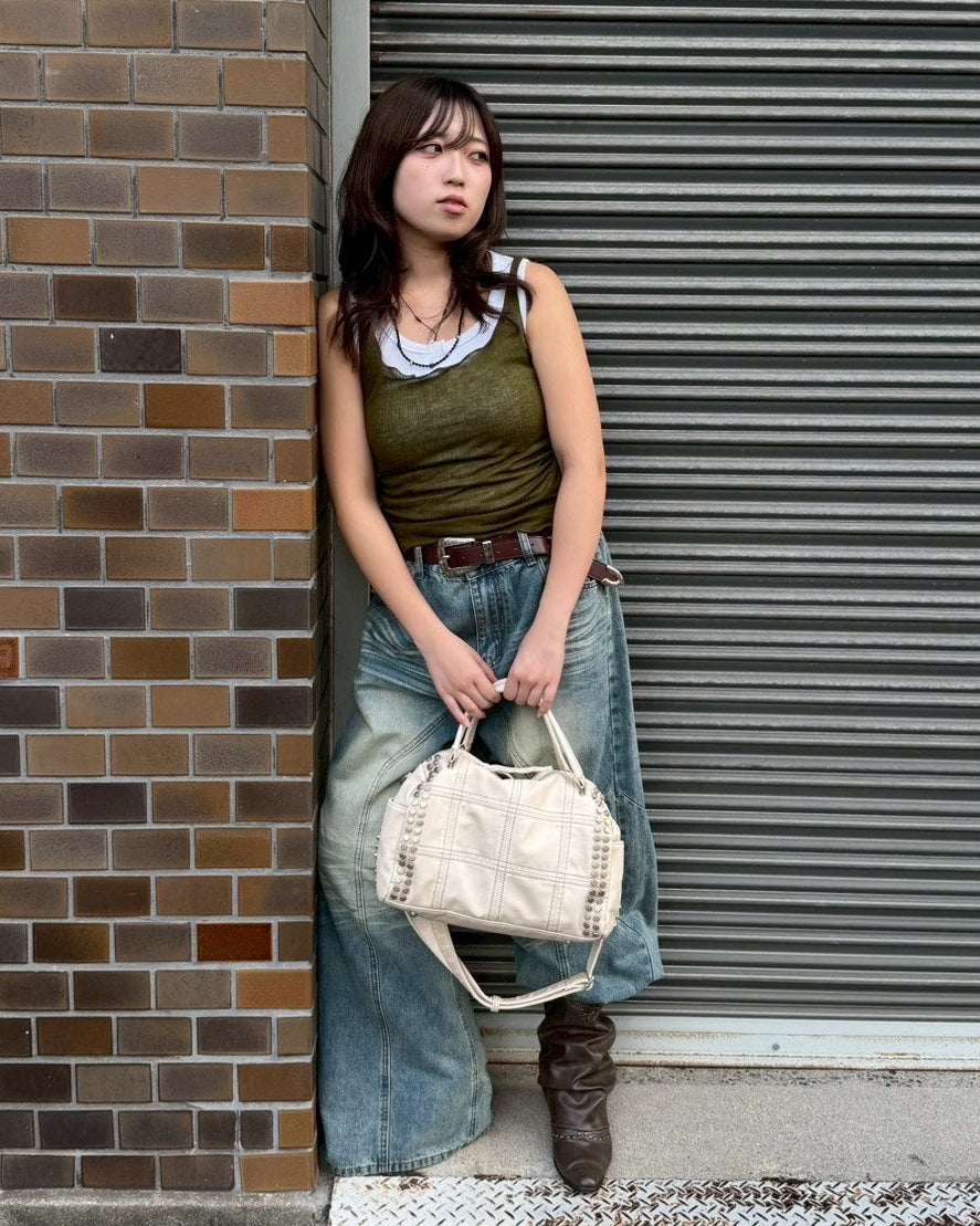 【OaKS】see-through sleeveless top (4color)
