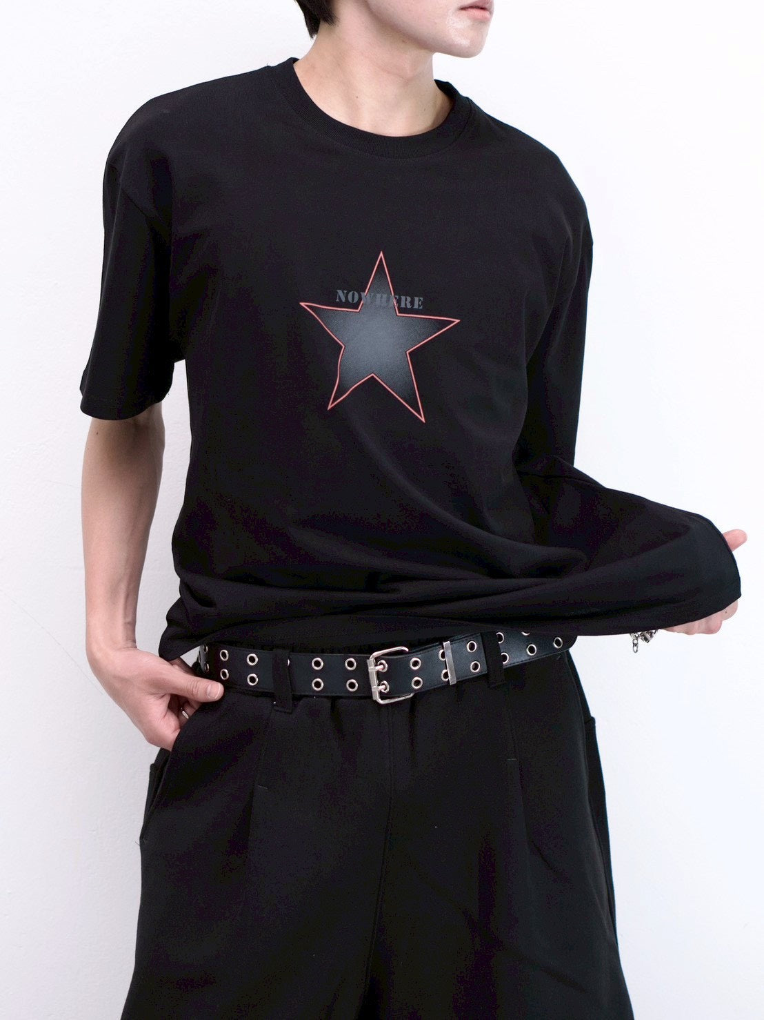 受注制【Chikashitsu +】clean star graphic t-shirt (3color)