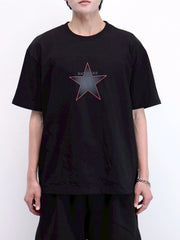 受注制【Chikashitsu +】clean star graphic t-shirt (3color)
