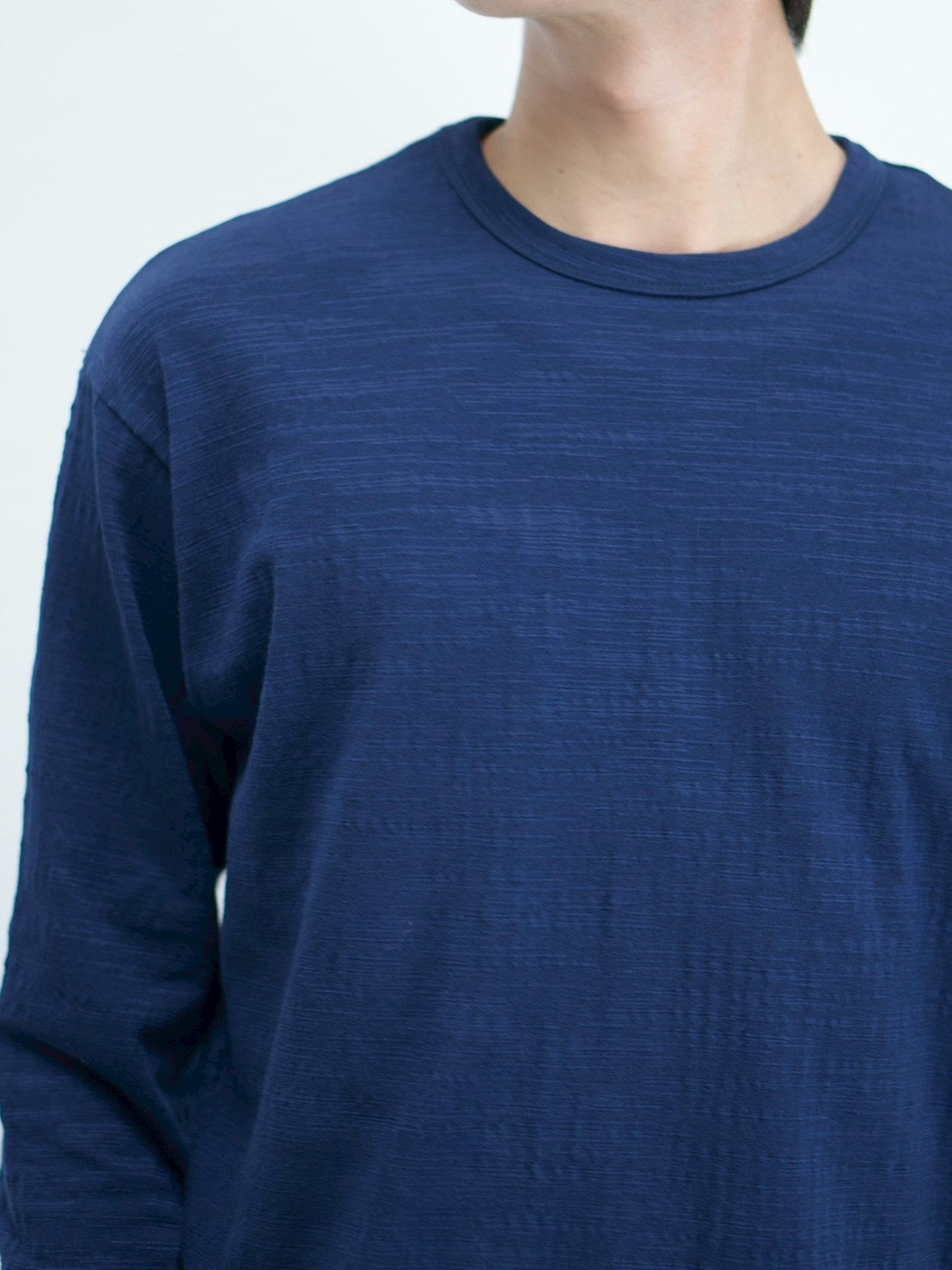 受注制【Chikashitsu +】cropped slub long sleeve tee (4color)