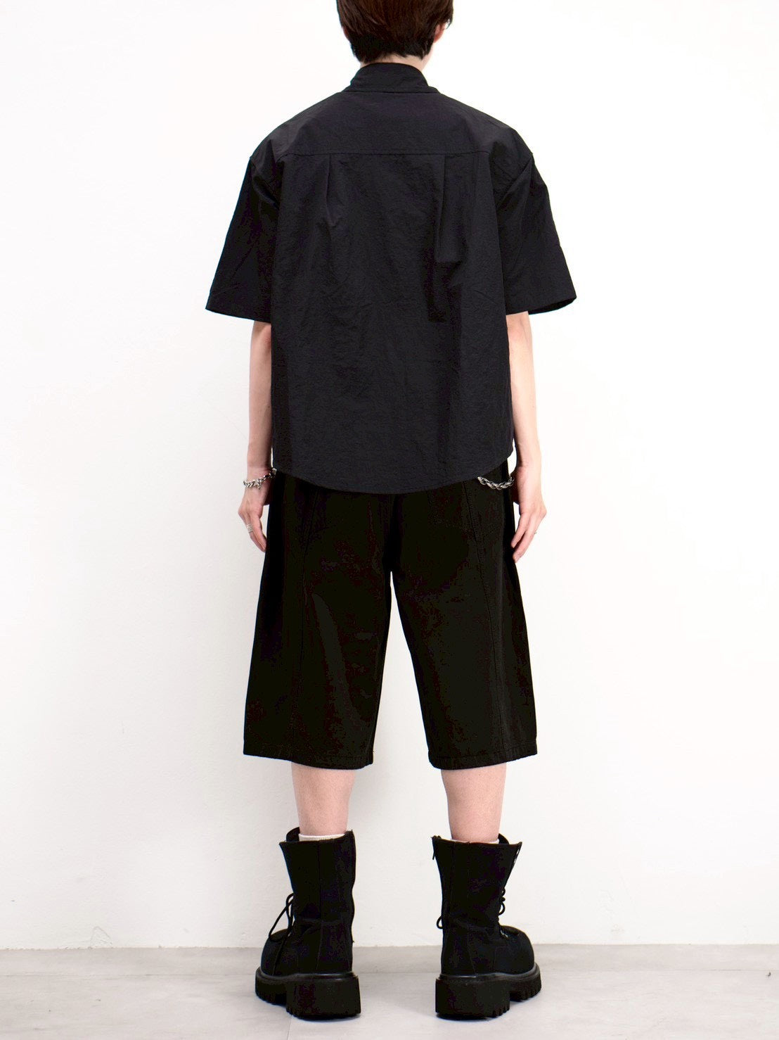 受注制【Chikashitsu +】front hook shirt jacket (2color)